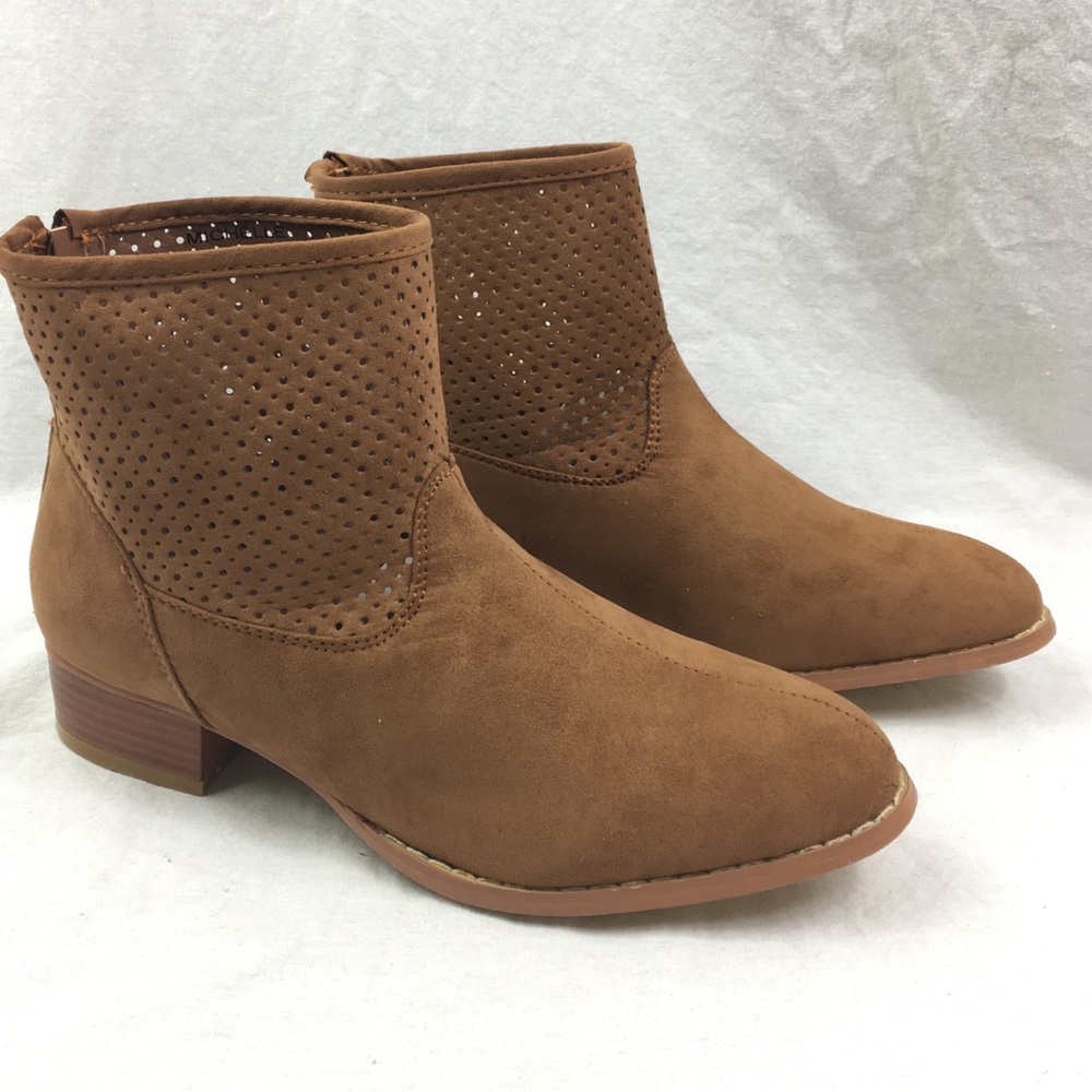 NWT Hooked Ankle Boots Cut Out Material New in Box